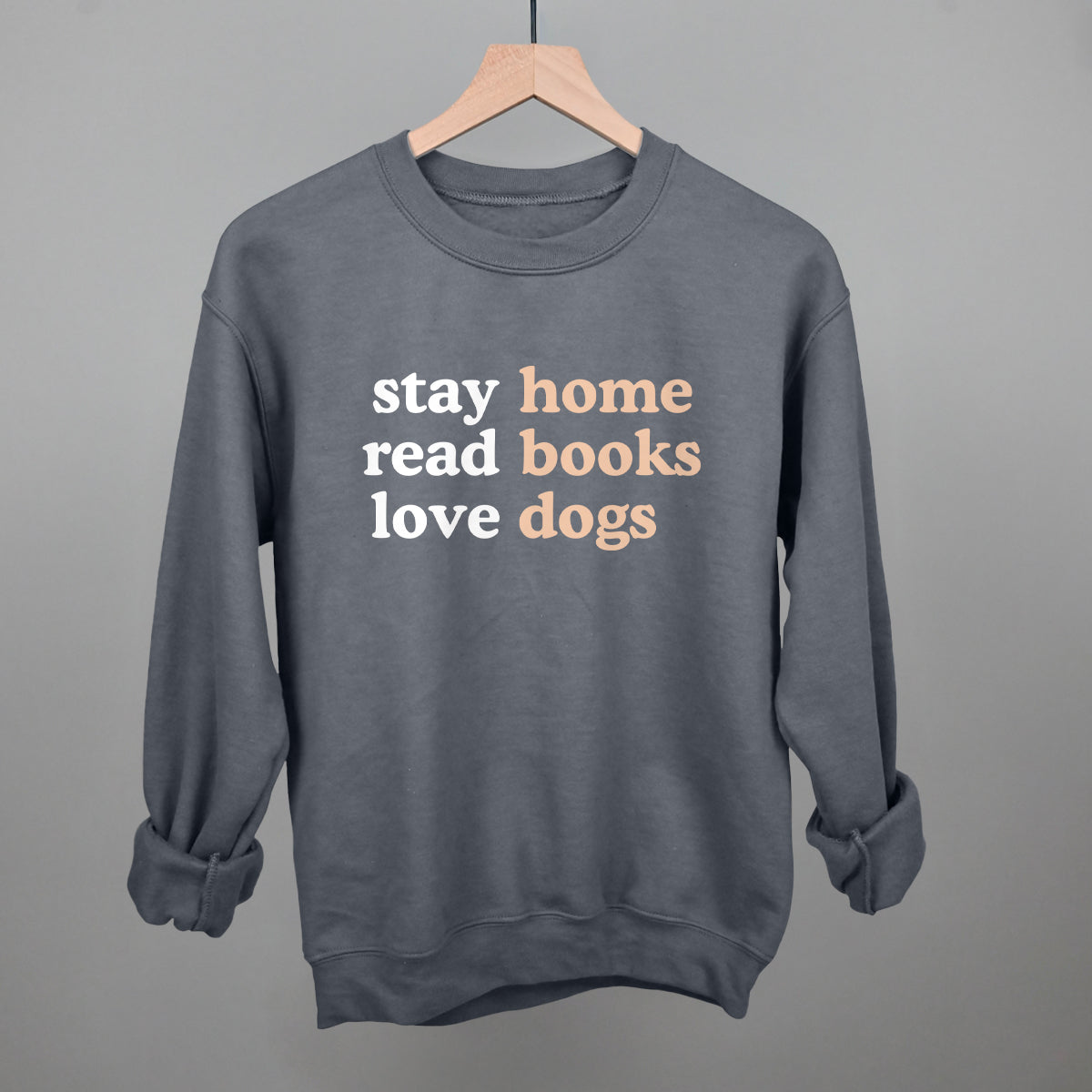 Comfort Colors Stay Home Read Books T-Shirt - Retro Bookish Dog Lover Tee