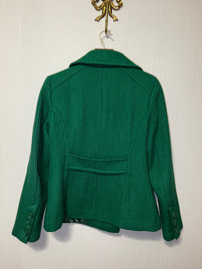 Guess Kelly Green Double-Breasted Wool Peacoat