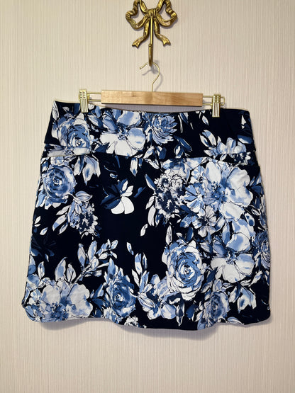 S.C. & Co. Blue Floral Skort XL