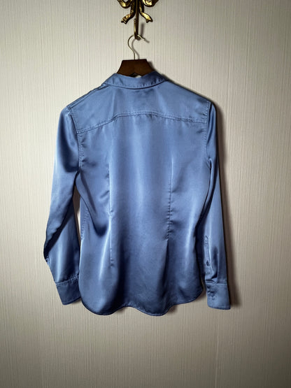 J.CREW "Slim-Fit" Drapey Shirt in Luster Crepe