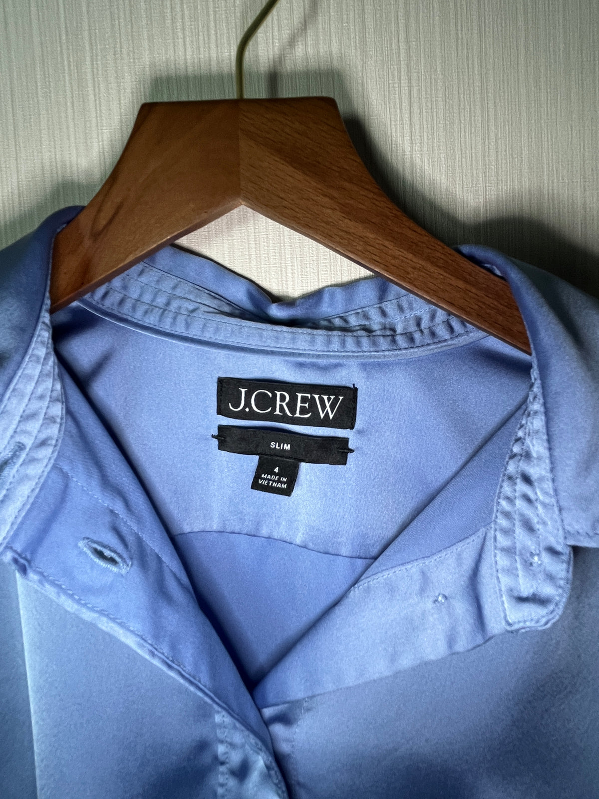 J.CREW "Slim-Fit" Drapey Shirt in Luster Crepe