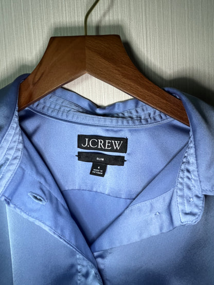 J.CREW "Slim-Fit" Drapey Shirt in Luster Crepe