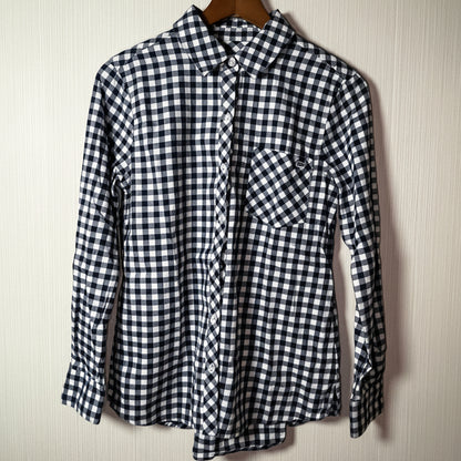 VINEYARD VINES Cotton Tie-Cuff Split-Neck Gingham Flannel