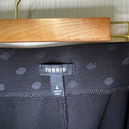 TORRID Black Polka Dot Mesh Overlay Maxi Skirt