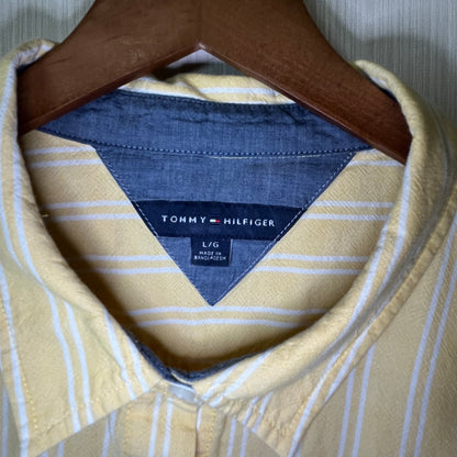 TOMMY HILFIGER Classic-Fit Long Sleeve Striped Button-Down