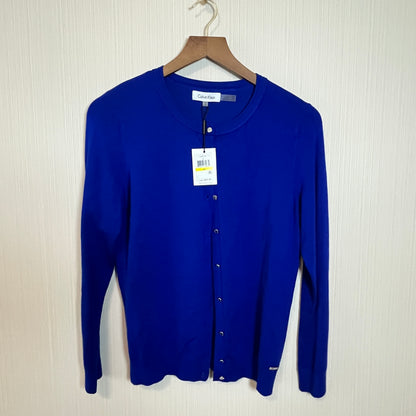 NWT CALVIN KLEIN Button-Front Rib-Knit Cardigan Sweater