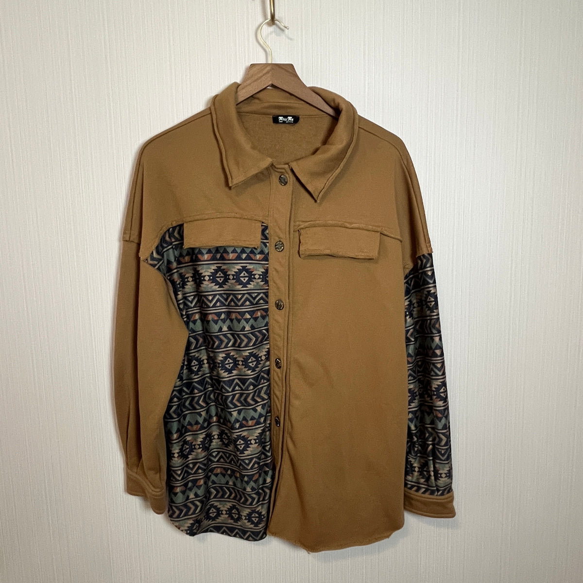Miss Me Aztec Shacket Large
