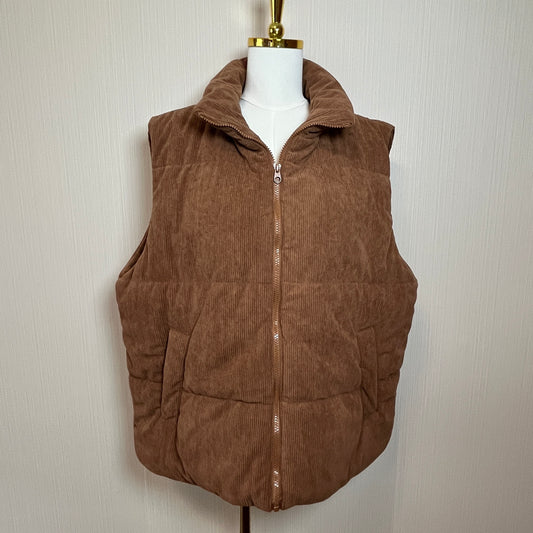 ONE ELEVEN NORTH Wide-Wale Corduroy Quilted Puffer Vest NWOT