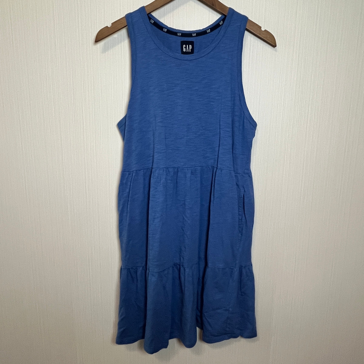 GAP Sleeveless Tiered Knit Tank Dress with Pockets