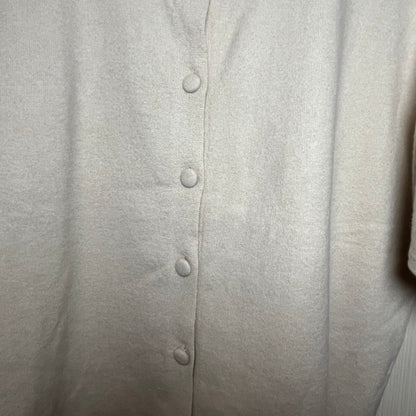 CECE Short-Sleeve Crew Neck Button-Front Cardigan Sweater