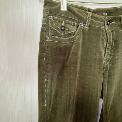 Worn Olive Green Corduroy Bootcut Pants Women’s Size 8