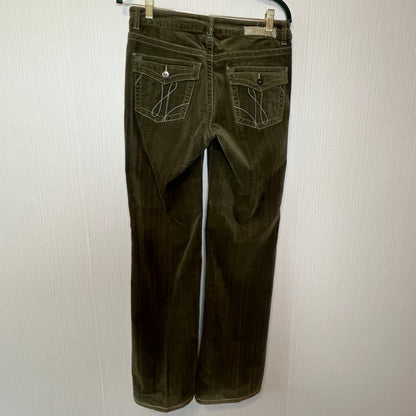 Worn Olive Green Corduroy Bootcut Pants Women’s Size 8