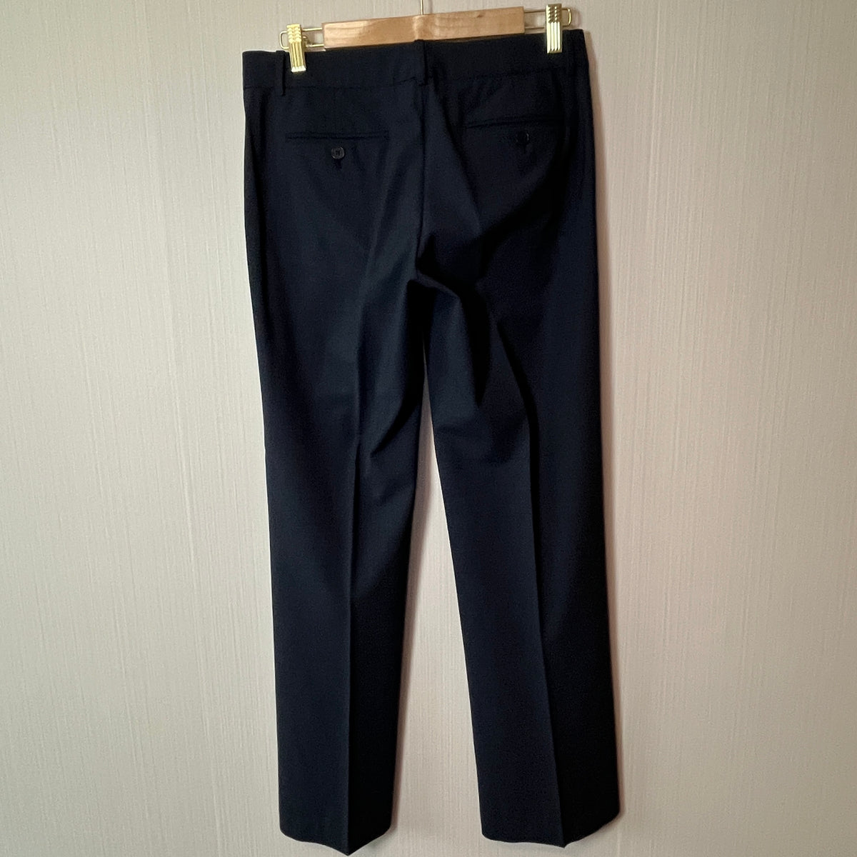Theory Emery Navy Wool Blend Dress Trousers Women's Size 6 Tailored Pants
