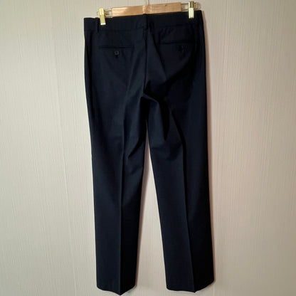 Theory Emery Navy Wool Blend Dress Trousers Women's Size 6 Tailored Pants