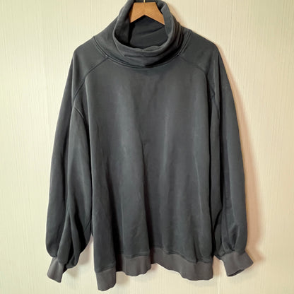 LIT Active Gray Oversized Turtleneck Sweatshirt Women's XL Cotton Blend