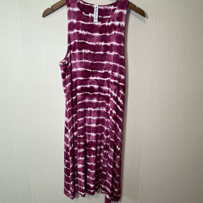 Athleta Pink Modal Spandex Tank Dress Scoop Neck Sleeveless Women's Large