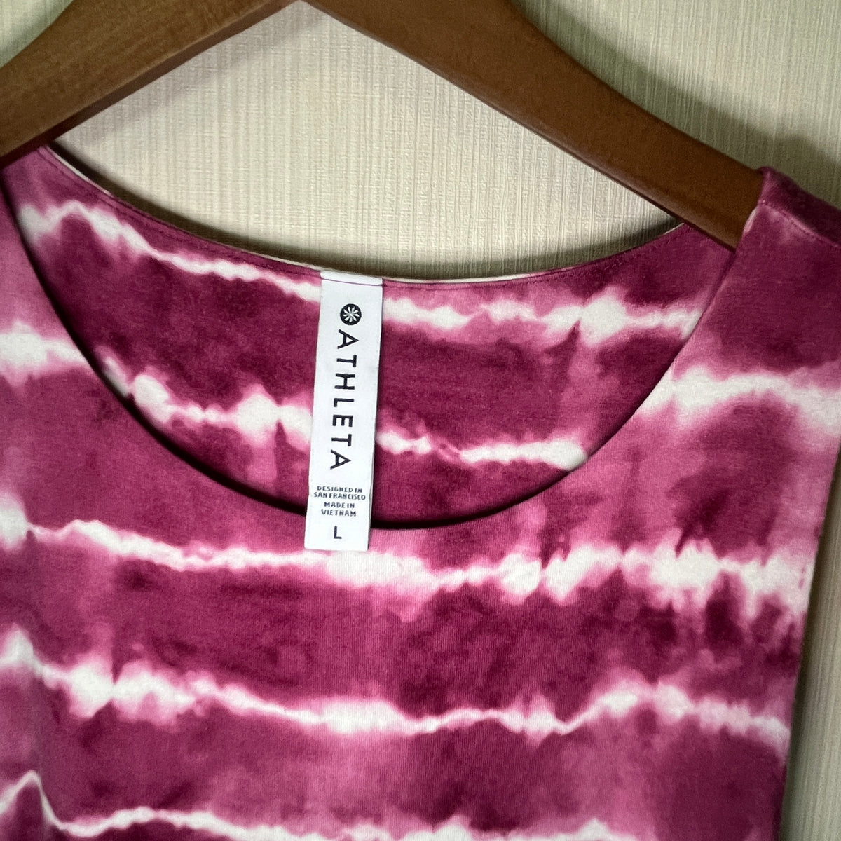 Athleta Pink Modal Spandex Tank Dress Scoop Neck Sleeveless Women's Large
