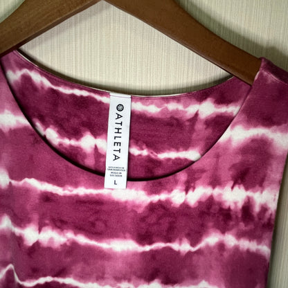 Athleta Pink Modal Spandex Tank Dress Scoop Neck Sleeveless Women's Large