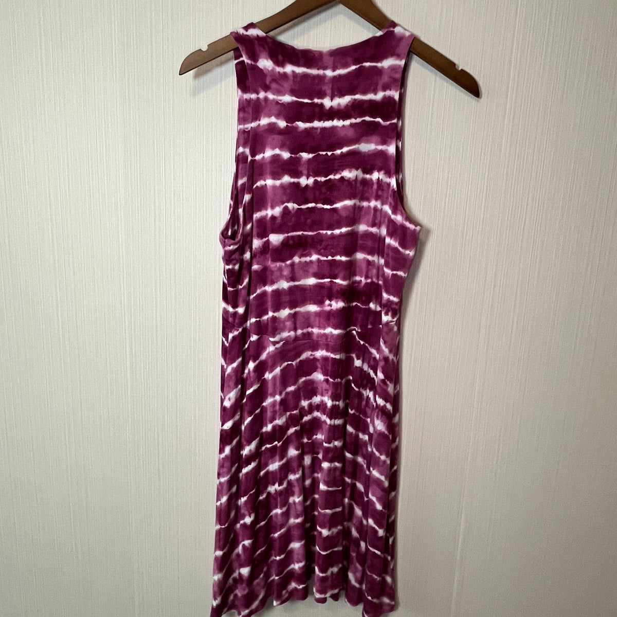 Athleta Pink Modal Spandex Tank Dress Scoop Neck Sleeveless Women's Large