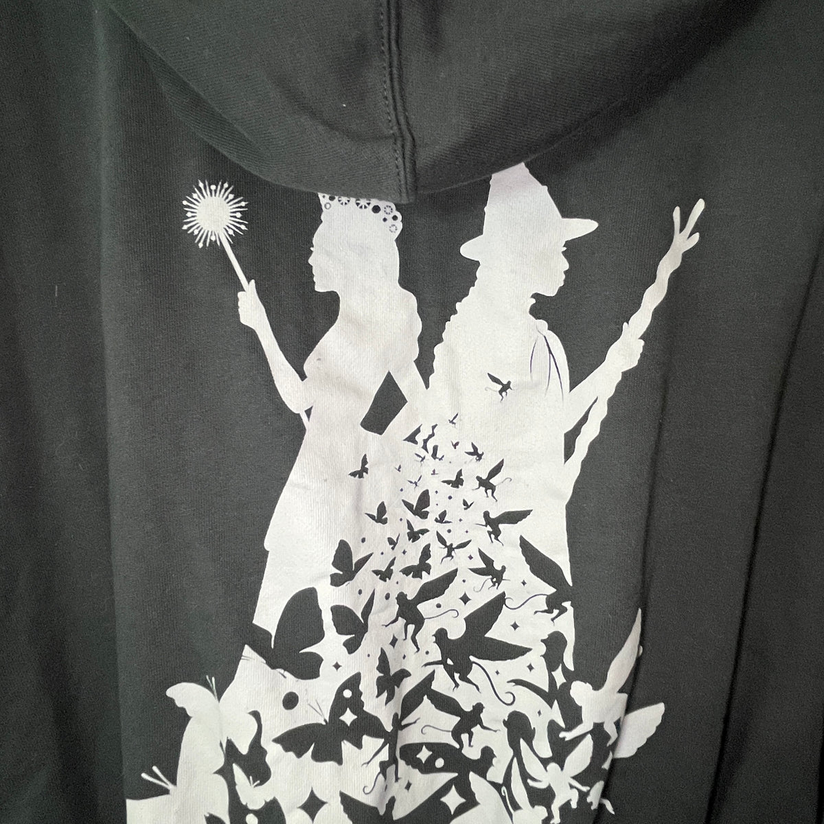 Universal Studios Wicked Black Cropped Hoodie Sweatshirt Women's 2XL