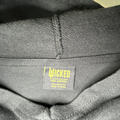 Universal Studios Wicked Black Cropped Hoodie Sweatshirt Women's 2XL