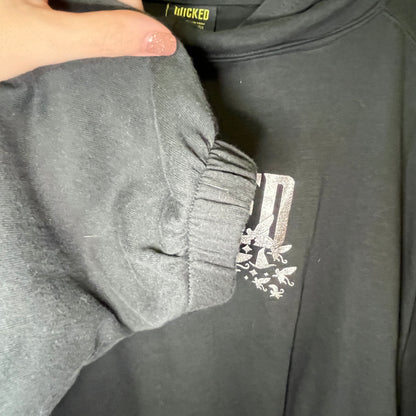 Universal Studios Wicked Black Cropped Hoodie Sweatshirt Women's 2XL