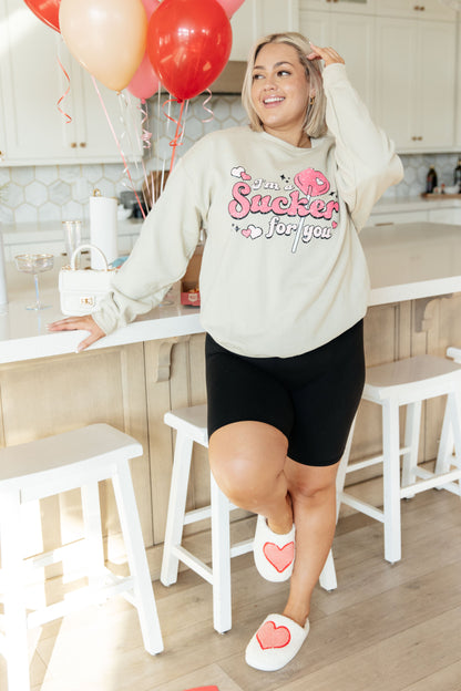 I'm A Sucker For You Valentine Pullover-Cute Valentine Sweatshirt
