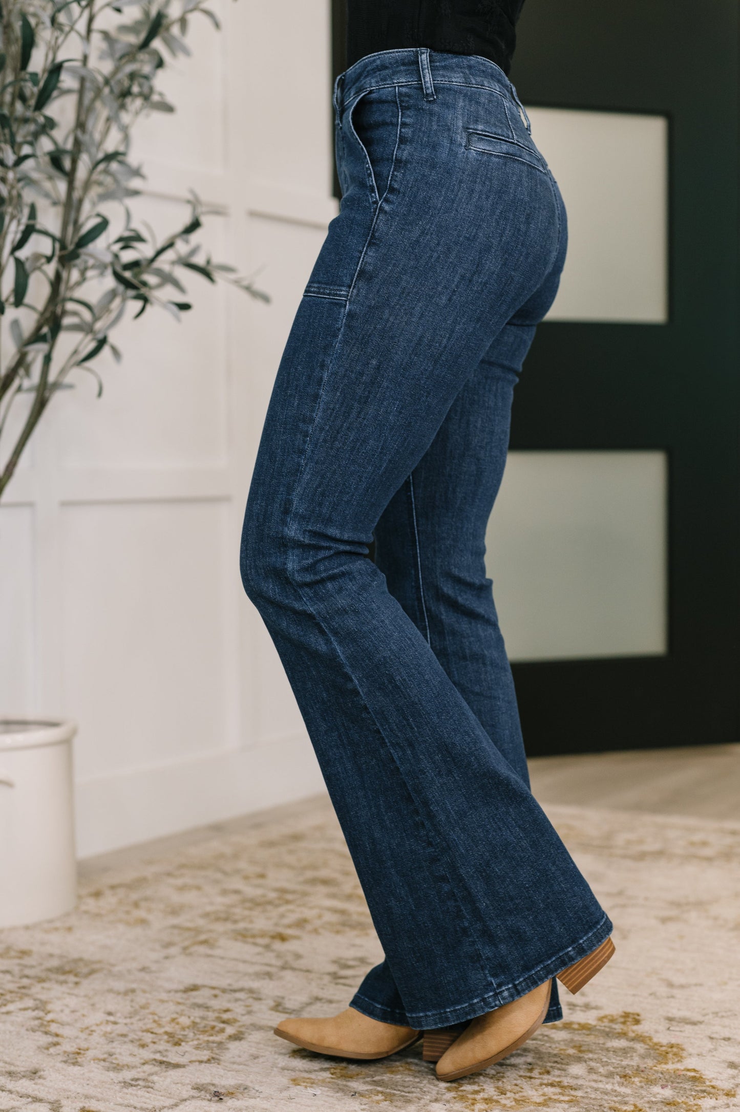 Jada High Waist Flare Jeans | Judy Blue Dark Wash Flare Denim