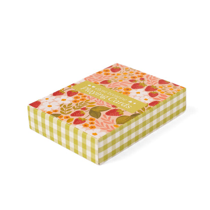 Strawberry Patch x Green Gingham Deck of Cards – Artistic 54-Card Playing Set