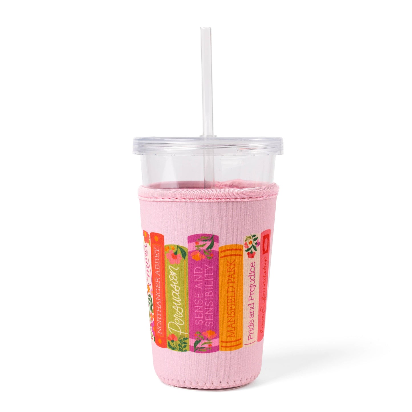 Jane Austen Collection Iced Coffee Sleeve – Neoprene Drink Koozie for To-Go Cups