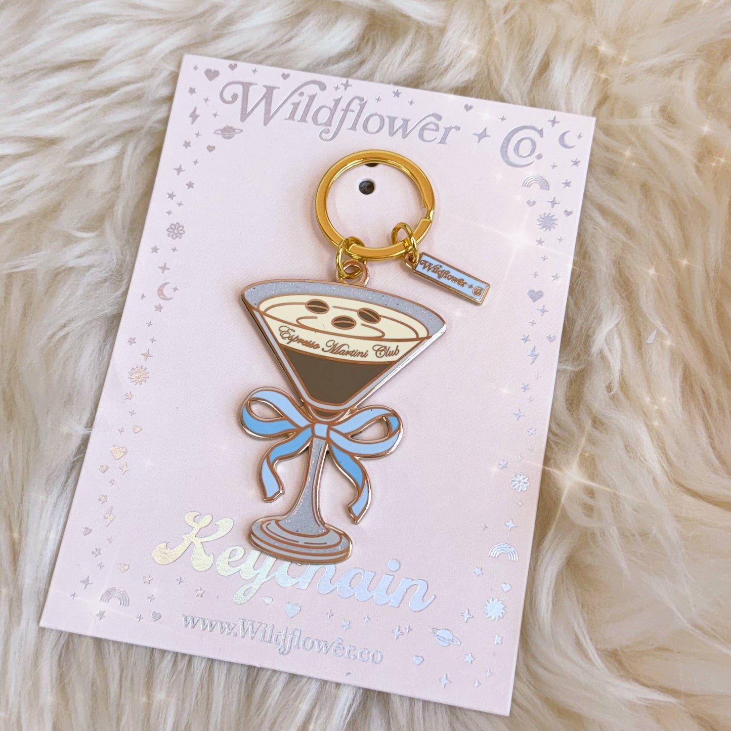 Espresso Martini Enamel Keychain – Coquette Cocktail Accessory