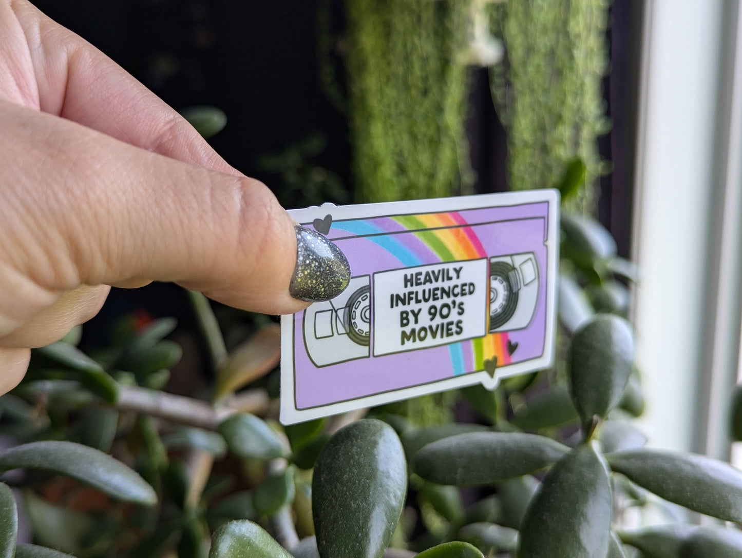 Heavily Influenced by 90s Movies Vinyl Sticker – Nostalgia Y2K Retro Sticker for Laptops & Journals