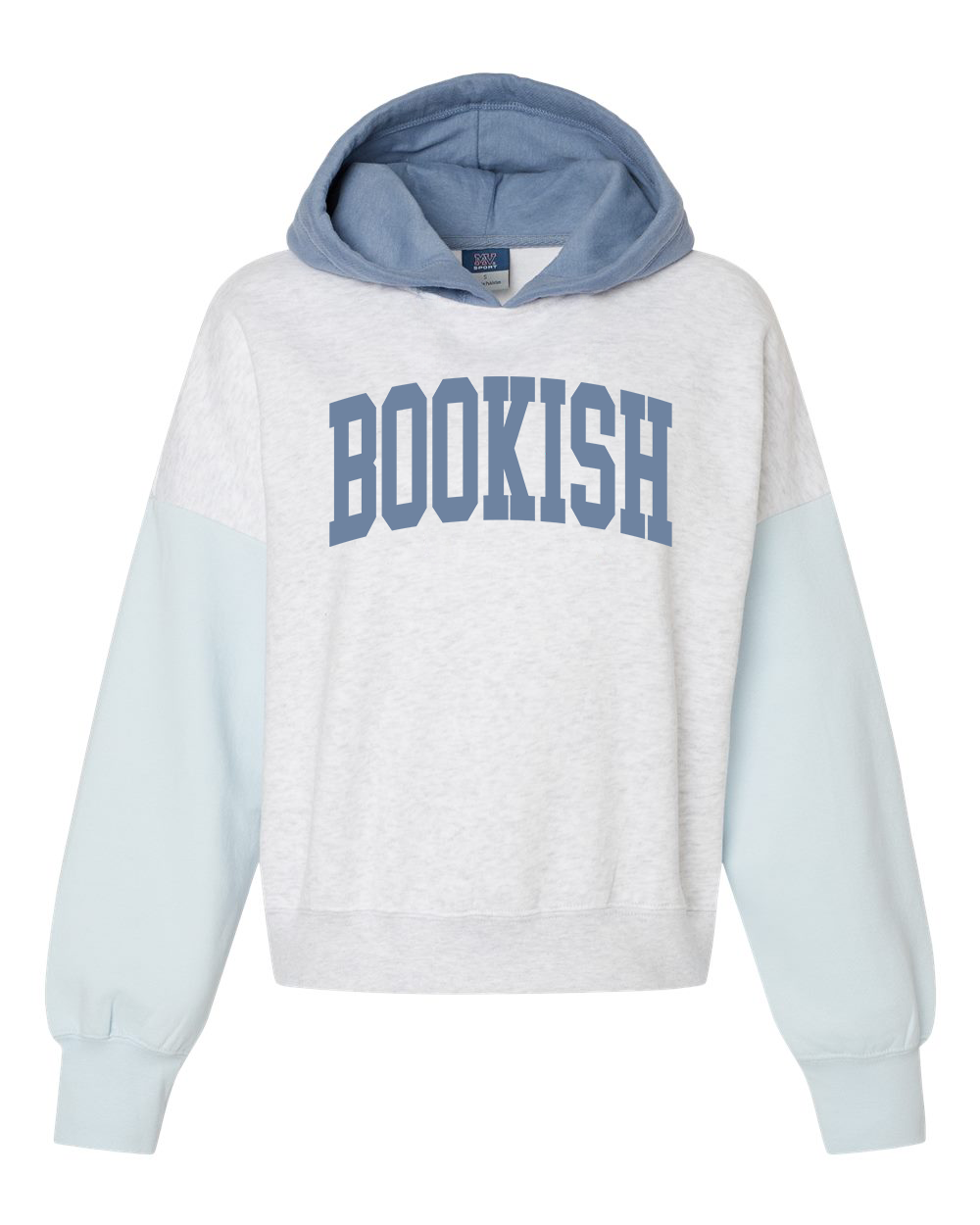 Collegiate Bookish Colorblock Hoodie | Conservative Crop Literary Sweatshirt