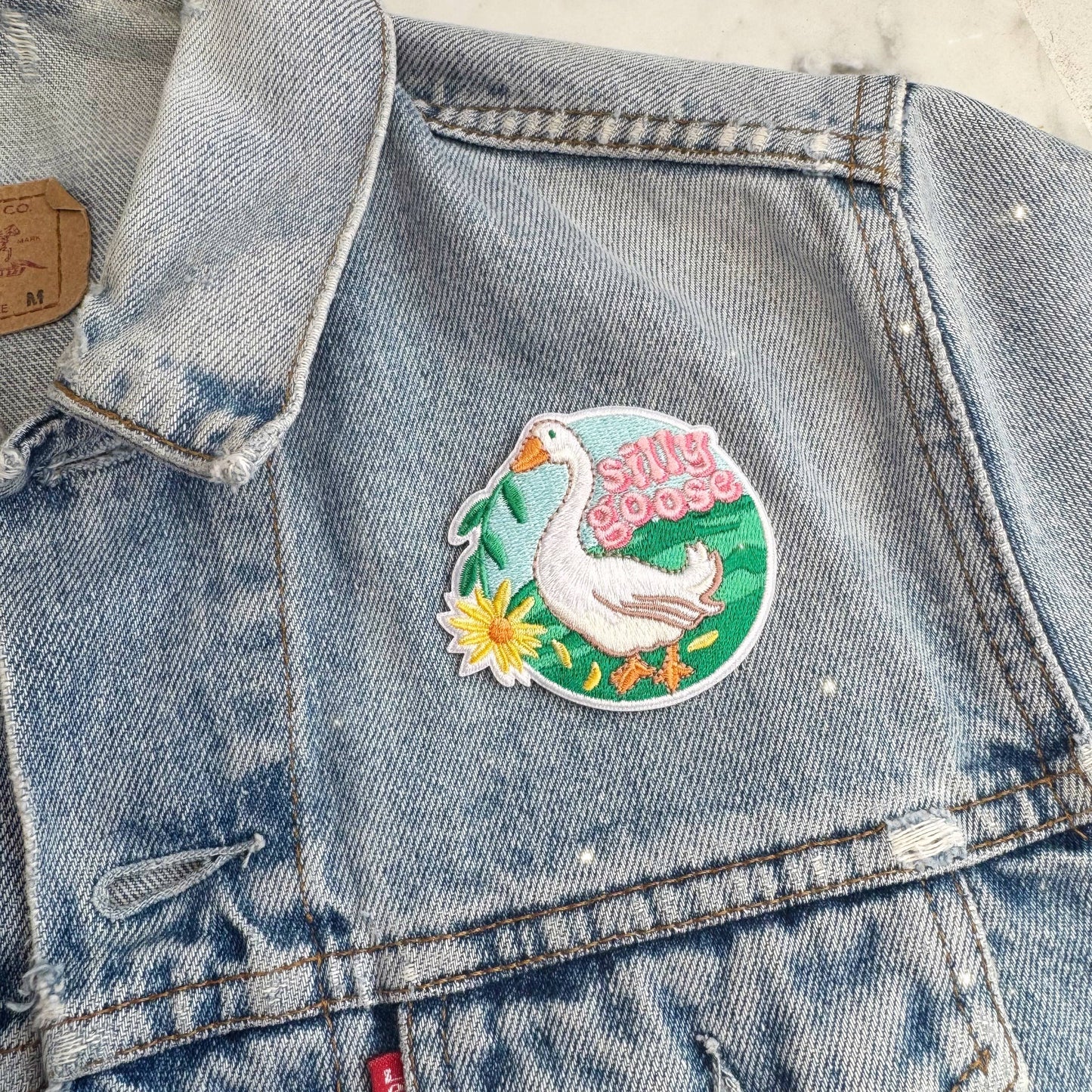 Silly Goose Iron-On Patch – Coquette Pastel Embroidered Patch