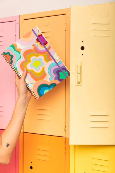 Groovy Goal Getter Undated Planner with Colorful Hand-Drawn Design and Stickers