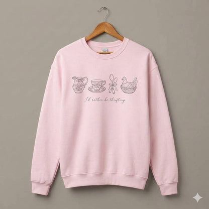 Vintage Vibe Thrifting Sweater - Retro Cottagecore Antique Lover Pullover
