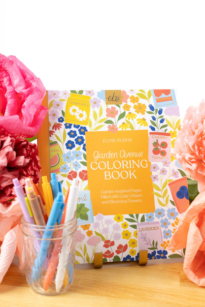 Garden Avenue Coloring Book – Hand-Drawn Floral & Pattern Designs by Elyse Breanne