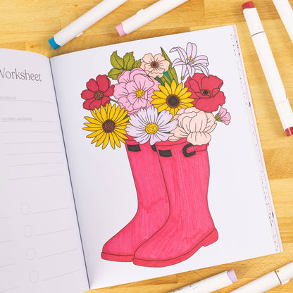 Garden Avenue Coloring Book – Hand-Drawn Floral & Pattern Designs by Elyse Breanne