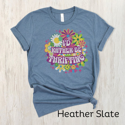 Thrifting Short Sleeved T-Shirt "Rather Be Thrifting"